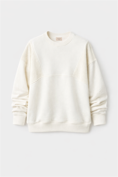 ARORA Dokulu Panelli Rahat Kesim Sweatshirt