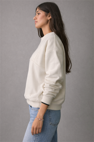 ARORA Dokulu Panelli Rahat Kesim Sweatshirt
