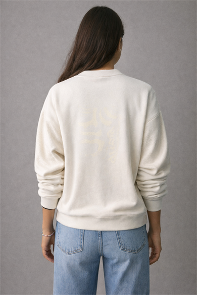 ARORA Dokulu Panelli Rahat Kesim Sweatshirt