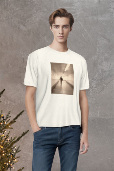 BRADLEY TEE, Organik Kumaşlı, Su Bazlı Baskı Detaylı T-shirt