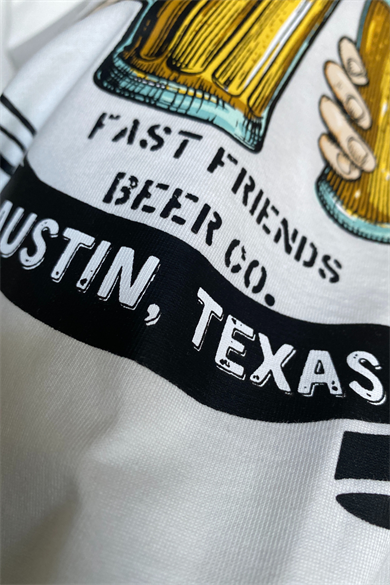 BUDDY TEE, Su Bazlı Baskı Detaylı, Organik Pamuklu T-shirt