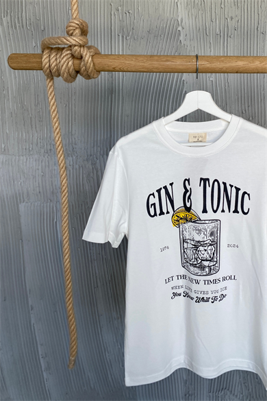 CAPRI TEE, Su Bazlı Baskı Detaylı, Organik Pamuklu T-shirt