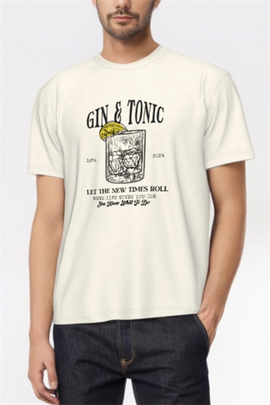 CAPRI TEE, Su Bazlı Baskı Detaylı, Organik Pamuklu T-shirt