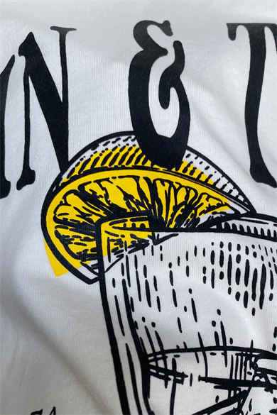 CAPRI TEE, Su Bazlı Baskı Detaylı, Organik Pamuklu T-shirt