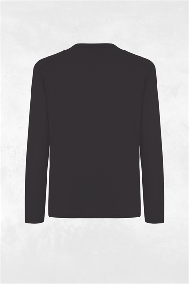 CHARLIE, Ön Flok Baskı Detaylı Uzun Kollu T-shirt