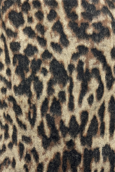 Corinna, Bisiklet Yaka Leopar Desenli Geri Dönüştürülmüş Polyesterli Sweatshirt 