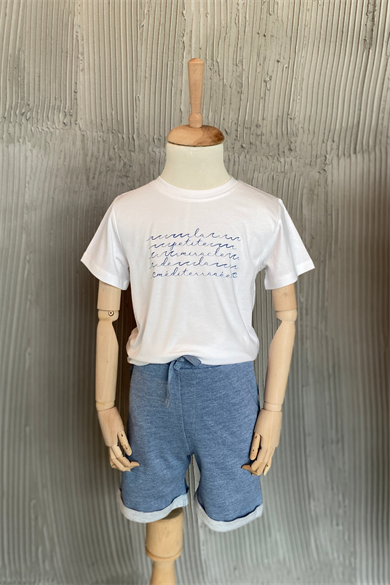 Denise Unisex Kids Tee, Baskı Detaylı Organik Kumaşlı Çocuk T-shirt