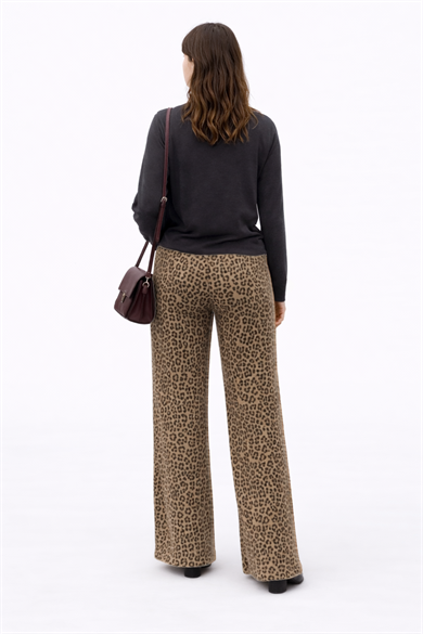 Donna Pant, Leopar Desenli Sürdürülebilir Cozy Pantolon