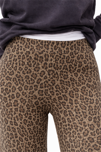 Donna Pant, Leopar Desenli Sürdürülebilir Cozy Pantolon