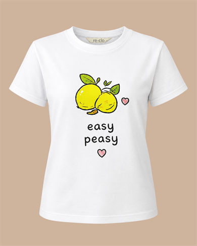 EASY PEASY, Organik Kumaşlı Kısa Kollu Baskılı Unisex Çocuk T- shirt