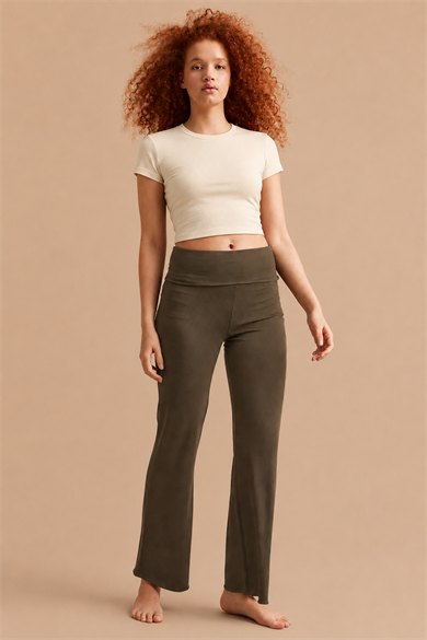 Gaia Pant, Modal Karışımlı Bootcut Pantolon