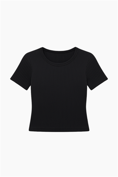 Gianna Top, Ecovero Vikon ile Geri Dönüştürülmüş Polyester Karışımlı RibanaT-shirt