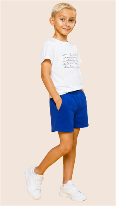 HERCULES, Unisex Kids Short, Organik Kumaşlı Çocuk Şort