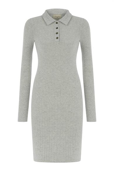 HOLLY DRESS - YAKA DETAYLI MİNİ ELBİSE 