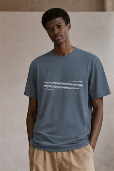 HUNTER TEE, Ön Arka Baskı Detaylı, Organik Pamuklu T-shirt