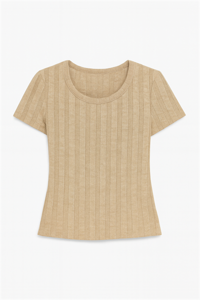 Isla Top, Ecovero Viskon ve Geri Dönüştürülmüş Polyesterli Bisiklet Yaka Ribana Bluz