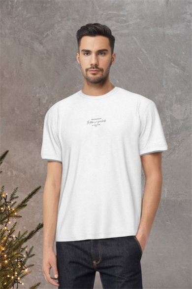 JEREMY TEE, Su Bazlı Baskı Detaylı, Organik Pamuklu T-shirt