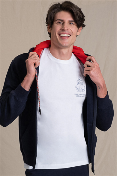 Marine Tee, Kısa Kollu, Organik Kumaşlı, Bisiklet Yaka Unisex T-shirt