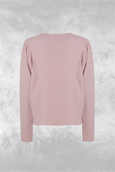 Mira, Organik Kumaşlı, Omuz Büzgülü, Pudra Renk, Sweatshirt