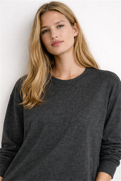 NANCY LONG SLEEVE, Organik Kumaşlı Kadın Sweatshirt