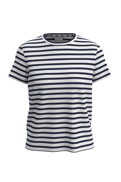 New Nautical, Sürdürülebilir Kumaşlı, Kısa Kol, Çizgili T-Shirt