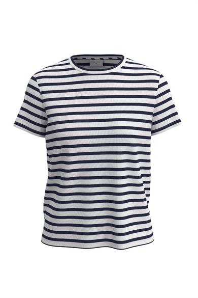 New Nautical, Sürdürülebilir Kumaşlı, Kısa Kol, Çizgili T-Shirt