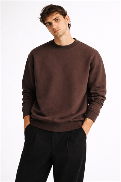 Nico, Bisiklet Yaka Organik Pamuk Karışımlı Sweatshirt