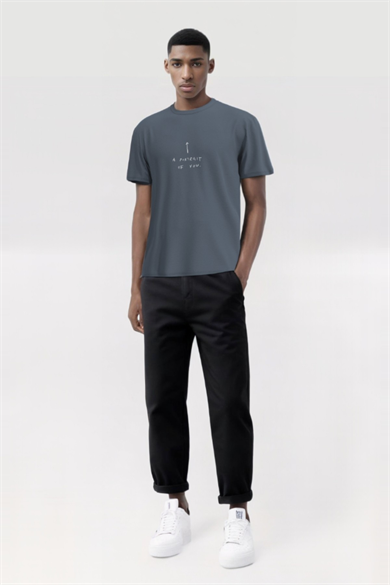 PHILL TEE, Ön Baskı Detaylı, Organik Pamuklu T-shirt