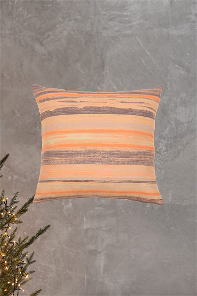 Pillow 2 - Baskı Detaylı Çizgili Yastık Kılıfı