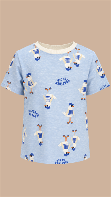 SEAGULL TEE, Organik Kumaşlı Kısa Kollu Unisex Çocuk T- shirt