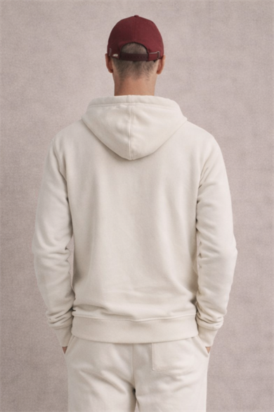 TRISTAN, %100 Organik Pamuklu Fermuarlı Kapüşonlu Sweatshirt