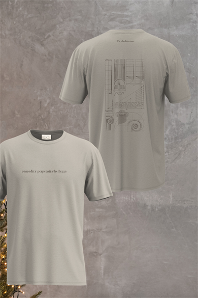 VITRUVIUS TEE, Ön Arka Baskı Detaylı, Organik Pamuklu, T-shirt