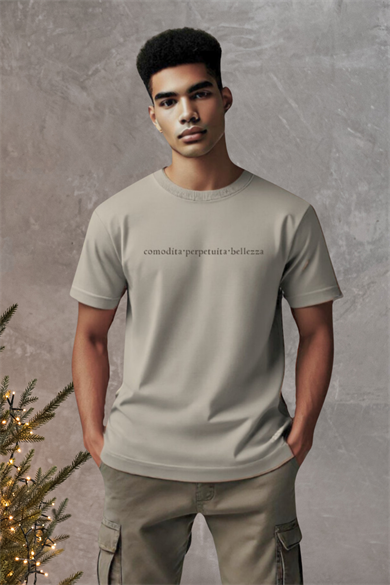 VITRUVIUS TEE, Ön Arka Baskı Detaylı, Organik Pamuklu, T-shirt