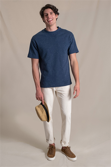 Walter, Nopeli, Organik Kumaşlı, Reglan, Kısa Kollu Lacivert T-shirt