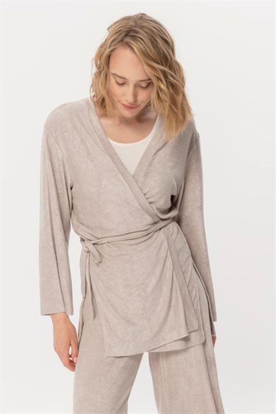 Yoga Top Soft, Havlu Kumaş Detaylı Tunik