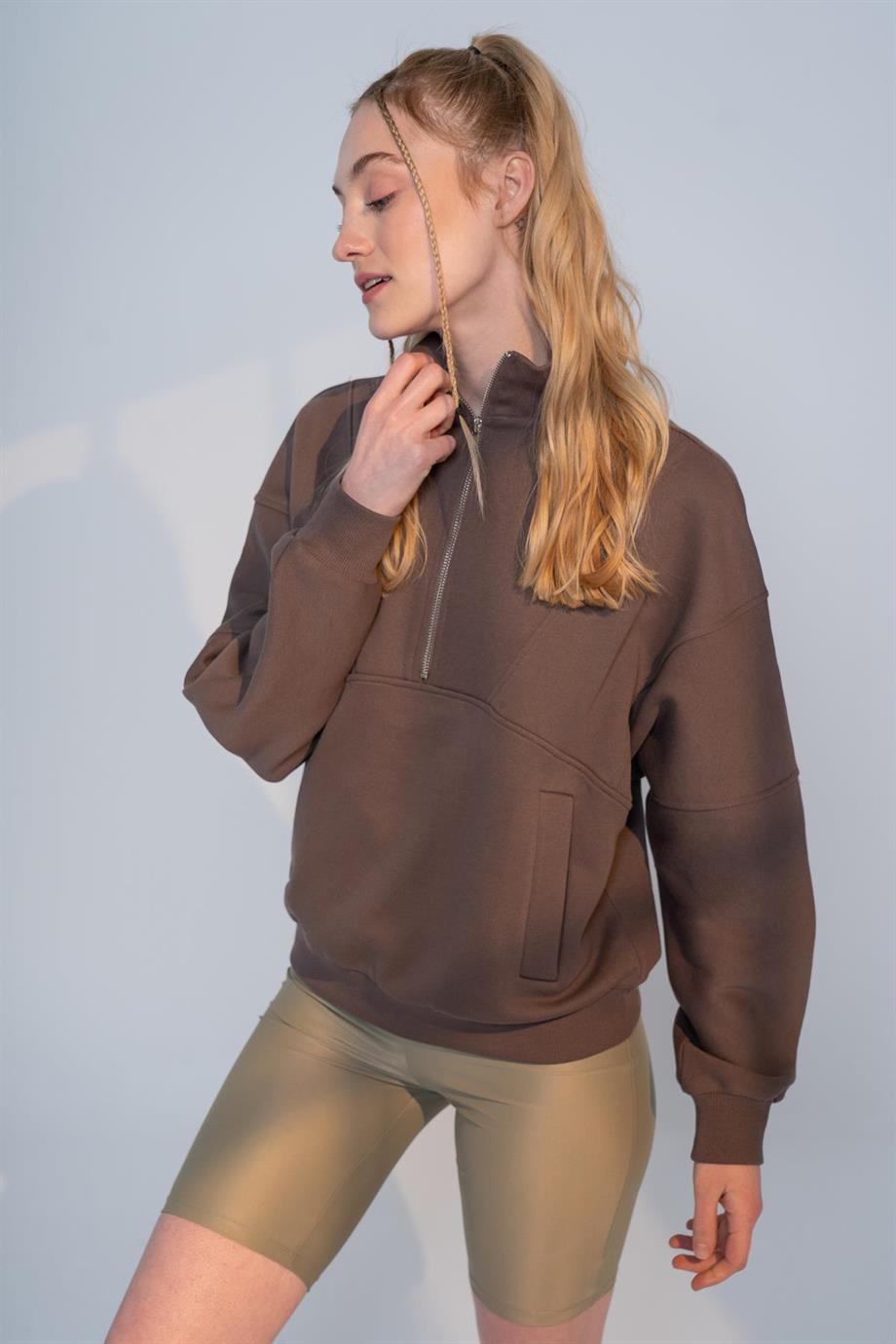 ALICE FERMUAR DETAYLI SWEATSHIRT
