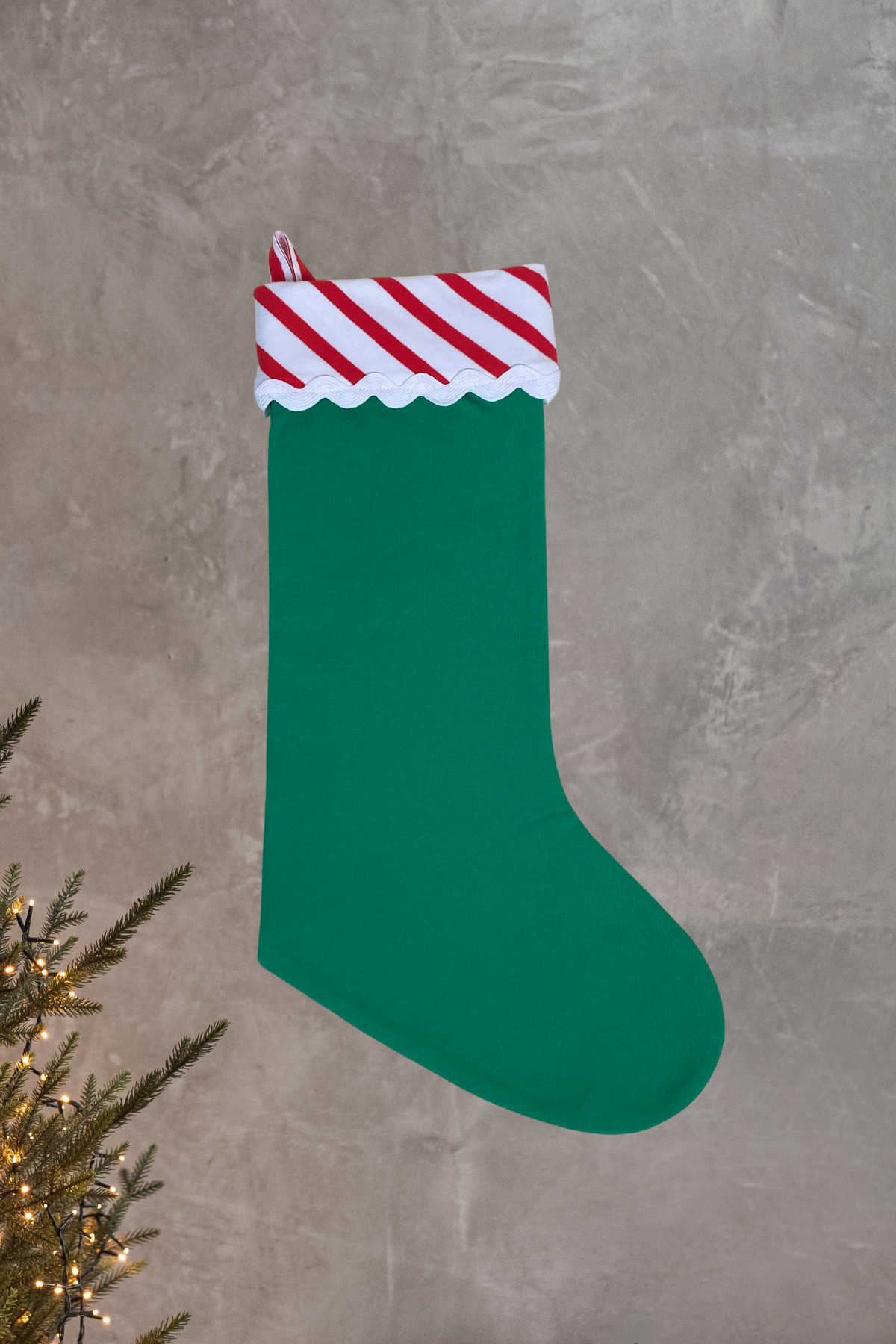 Candy Stocking, Organik Kumaşlı Yılbaşı Çorabı 