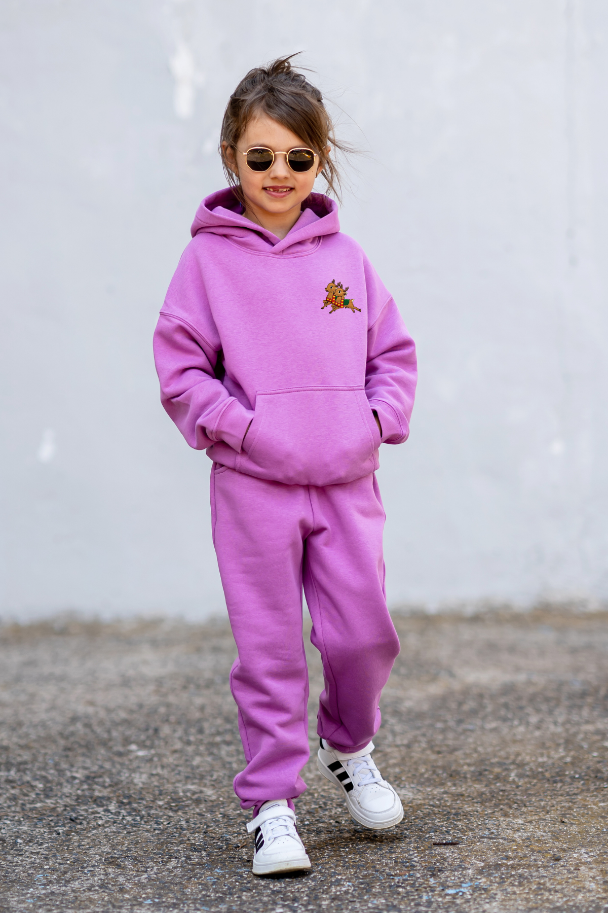 CUPID, Organik Kumaşlı Geyik Aplikeli Sweat Takımı