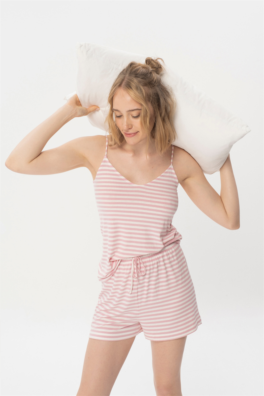 Fleur Pijama Set, Organik Kumaşlı Alt Üst Şort Pijama Takımı