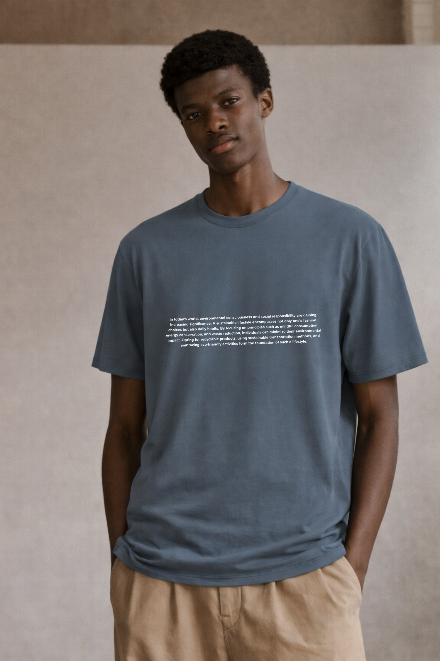 HUNTER TEE, Ön Arka Baskı Detaylı, Organik Pamuklu T-shirt