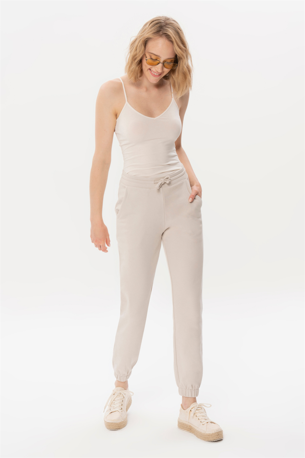 Mara, Organik Kumaş Detaylı Sweatpants