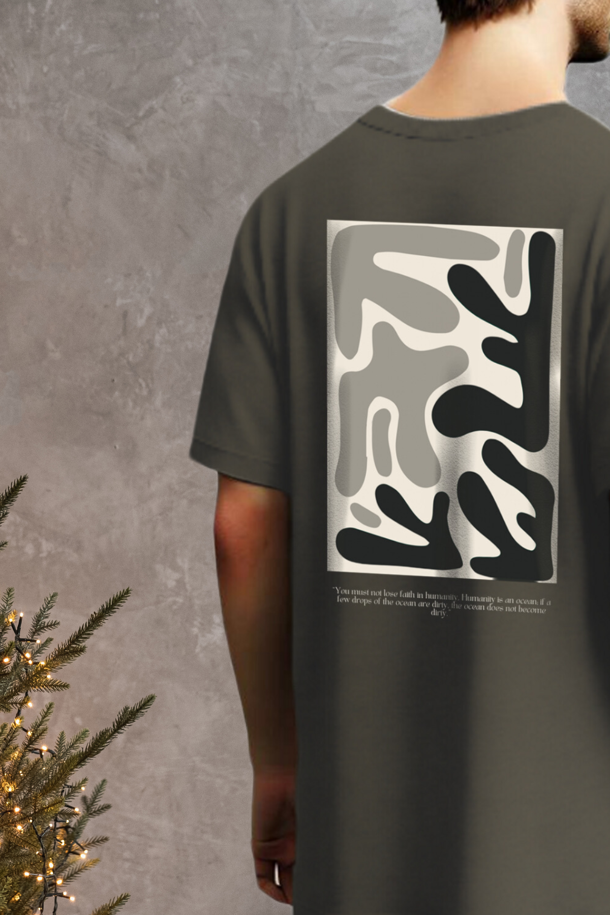 MOSES TEE, Ön Arka Baskı Detaylı, Organik Pamuklu, T-shirt