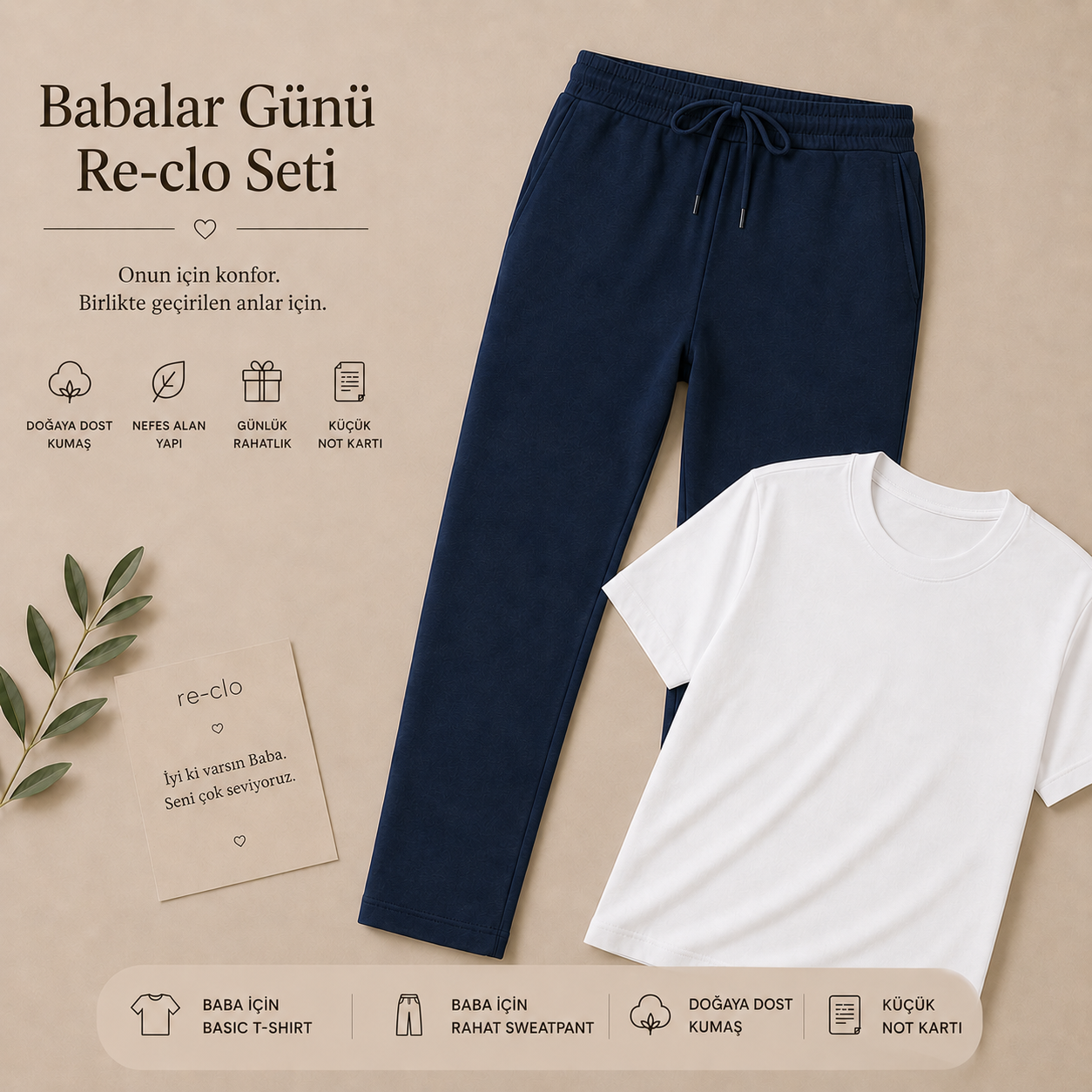 RE-CLO TWO PACK SWEATPANT / T-SHIRT