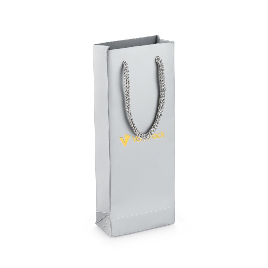 10x26x5 Varak Logo Baskılı Karton Çanta