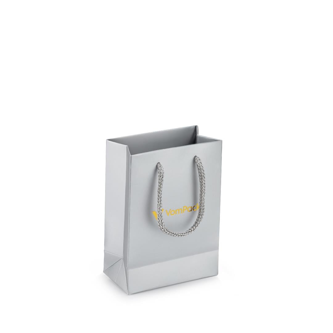 13x18x7 Varak Logo Baskılı Karton Çanta