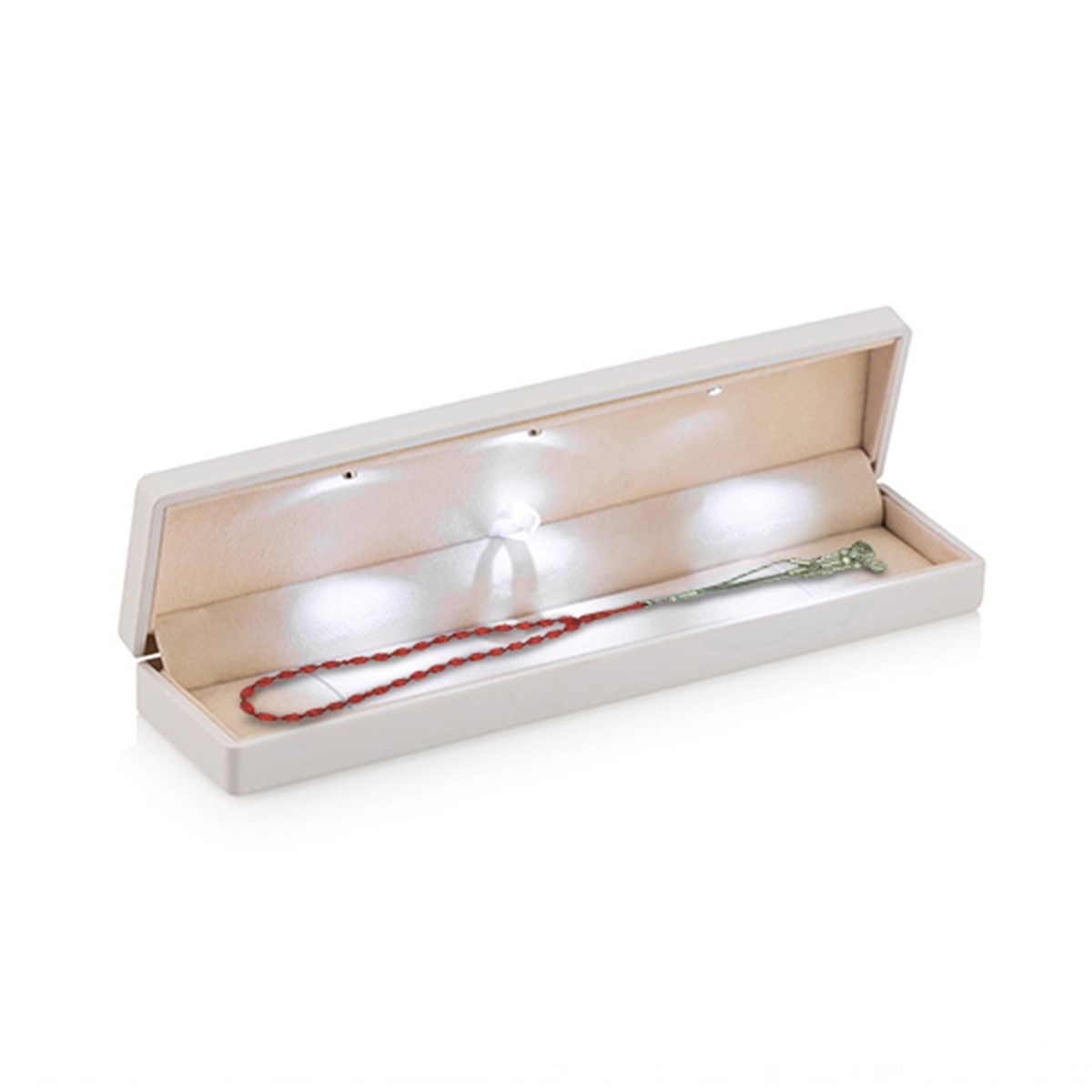 White Led Light Rosary Box