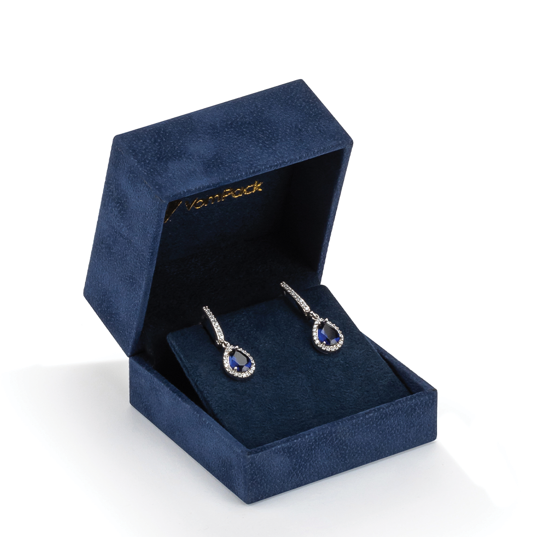 Navy Blue Large Earring Box
