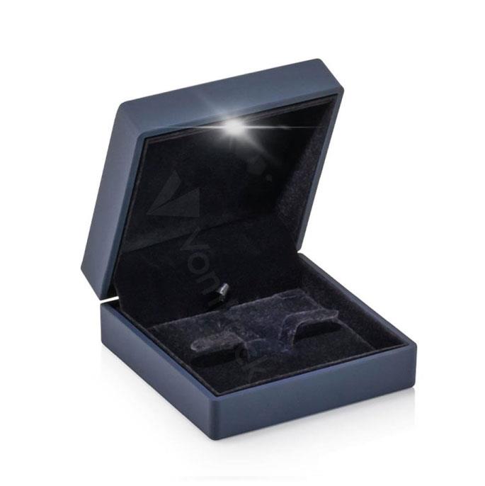 Navy Blue Led Light Jewelry Bracelet Miniset Box