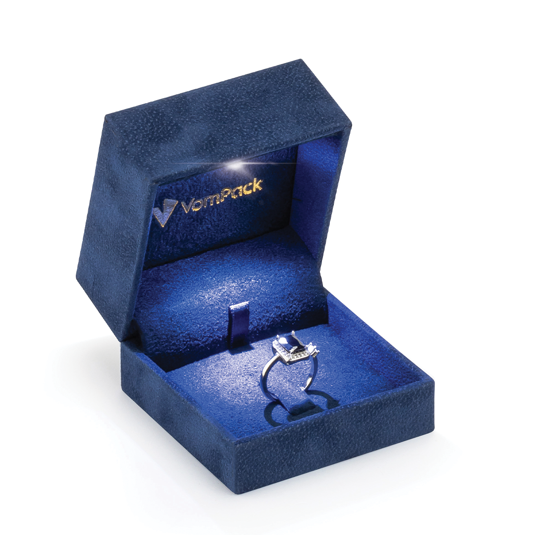 Navy Blue Large Led Light Ring Box