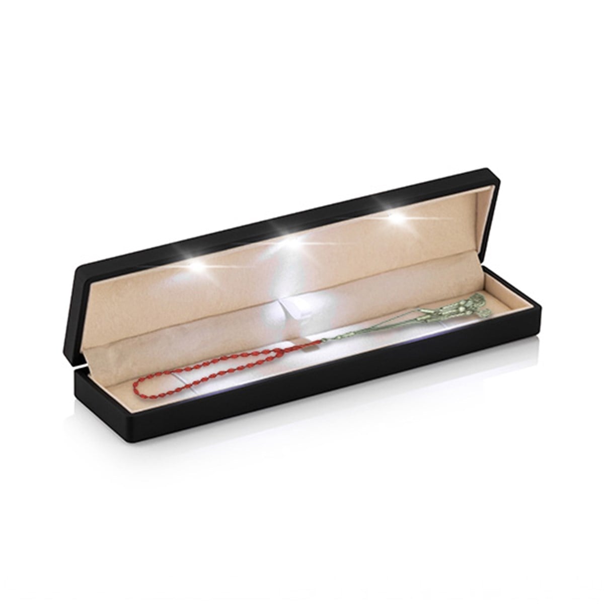 Black Led Light Rosary Box